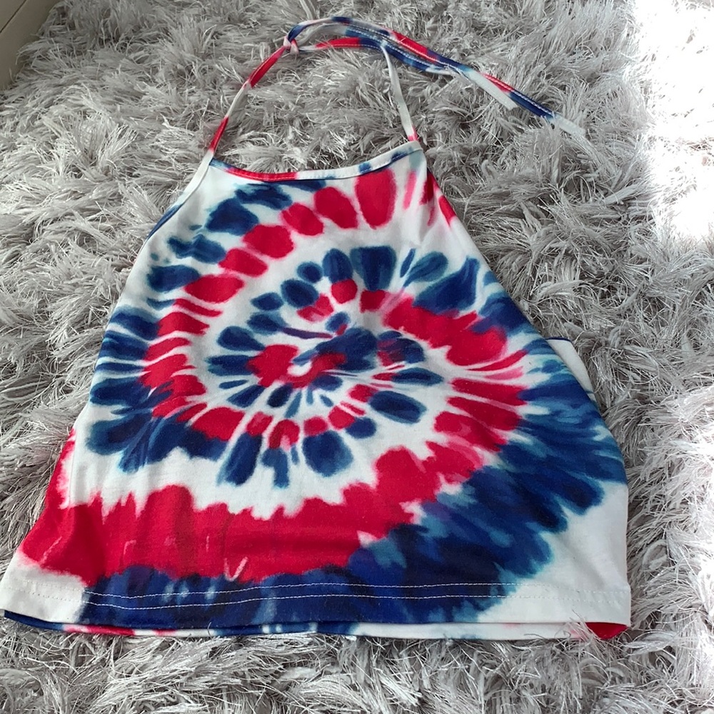 Tie Dye Pink and Blue Halter